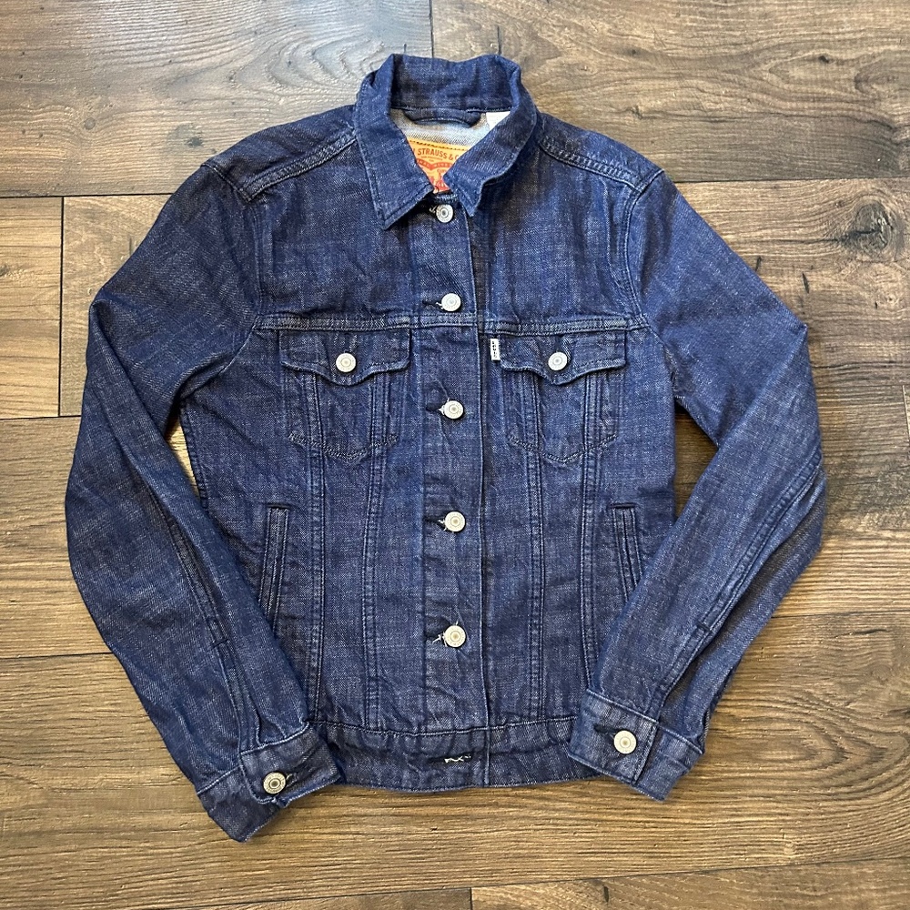 LEVI STRAUSS Original Trucker Blue Jean Denim Jacket Womens/Ladies S Small